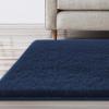 imageHVERSAILTEX Area Rug Super Soft Faux Fur Carpet 2x3 Feet Furry Kids Nursery Bedroom Living Room Carpet High Pile Throw Shag Plush Rug for Dorm Teen Decor Bronze GreenNavy