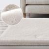 imageHVERSAILTEX Area Rug Super Soft Faux Fur Carpet 2x3 Feet Furry Kids Nursery Bedroom Living Room Carpet High Pile Throw Shag Plush Rug for Dorm Teen Decor Bronze GreenIvory
