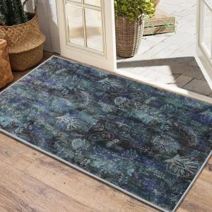 imageHVERSAILTEX Area Rug 5 x 7 Washable Soft Rugs for Bedroom Living Room Non Slip Non Shedding Printed Accent Indoor Floor Carpet Perfect for Vintage and MidCentury Inspired Homes Black MedallionPaisley