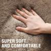 imageHVERSAILTEX Area Rugs for Living Room 5x7 Feet Fluffy Shag Large Fuzzy Plush Soft Throw Rug Modern Large Shaggy Floor Big Carpets for Bedroom Kids Home Decor Aesthetic Nursery BlackTaupe