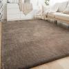 imageHVERSAILTEX Area Rugs for Living Room 5x7 Feet Fluffy Shag Large Fuzzy Plush Soft Throw Rug Modern Large Shaggy Floor Big Carpets for Bedroom Kids Home Decor Aesthetic Nursery BlackTaupe
