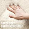 imageHVERSAILTEX Area Rugs for Living Room 5x7 Feet Fluffy Shag Large Fuzzy Plush Soft Throw Rug Modern Large Shaggy Floor Big Carpets for Bedroom Kids Home Decor Aesthetic Nursery BlackIvory