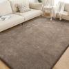 imageHVERSAILTEX Area Rugs for Living Room 5x7 Feet Fluffy Shag Large Fuzzy Plush Soft Throw Rug Modern Large Shaggy Floor Big Carpets for Bedroom Kids Home Decor Aesthetic Nursery BlackTaupe
