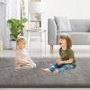 imageHVERSAILTEX Area Rugs for Living Room 5x7 Feet Fluffy Shag Large Fuzzy Plush Soft Throw Rug Modern Large Shaggy Floor Big Carpets for Bedroom Kids Home Decor Aesthetic Nursery BlackGrey