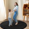 imageHVERSAILTEX Area Rugs for Living Room 5x7 Feet Fluffy Shag Large Fuzzy Plush Soft Throw Rug Modern Large Shaggy Floor Big Carpets for Bedroom Kids Home Decor Aesthetic Nursery BlackBlack