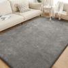 imageHVERSAILTEX Area Rugs for Living Room 5x7 Feet Fluffy Shag Large Fuzzy Plush Soft Throw Rug Modern Large Shaggy Floor Big Carpets for Bedroom Kids Home Decor Aesthetic Nursery BlackGrey