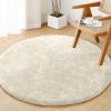imageHVERSAILTEX Area Rugs for Living Room 5x7 Feet Fluffy Shag Large Fuzzy Plush Soft Throw Rug Modern Large Shaggy Floor Big Carpets for Bedroom Kids Home Decor Aesthetic Nursery BlackIvory