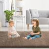imageHVERSAILTEX Area Rugs for Living Room 5x7 Feet Fluffy Shag Large Fuzzy Plush Soft Throw Rug Modern Large Shaggy Floor Big Carpets for Bedroom Kids Home Decor Aesthetic Nursery BlackTaupe