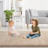 imageHVERSAILTEX Area Rugs for Living Room 5x7 Feet Fluffy Shag Large Fuzzy Plush Soft Throw Rug Modern Large Shaggy Floor Big Carpets for Bedroom Kids Home Decor Aesthetic Nursery BlackFrench Oak