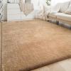imageHVERSAILTEX Area Rugs for Living Room 5x7 Feet Fluffy Shag Large Fuzzy Plush Soft Throw Rug Modern Large Shaggy Floor Big Carpets for Bedroom Kids Home Decor Aesthetic Nursery BlackWarm Sand