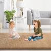 imageHVERSAILTEX Area Rugs for Living Room 5x7 Feet Fluffy Shag Large Fuzzy Plush Soft Throw Rug Modern Large Shaggy Floor Big Carpets for Bedroom Kids Home Decor Aesthetic Nursery BlackWarm Sand