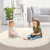 imageHVERSAILTEX Area Rugs for Living Room 5x7 Feet Fluffy Shag Large Fuzzy Plush Soft Throw Rug Modern Large Shaggy Floor Big Carpets for Bedroom Kids Home Decor Aesthetic Nursery BlackIvory