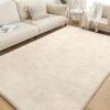imageHVERSAILTEX Area Rugs for Living Room 5x7 Feet Fluffy Shag Large Fuzzy Plush Soft Throw Rug Modern Large Shaggy Floor Big Carpets for Bedroom Kids Home Decor Aesthetic Nursery BlackIvory