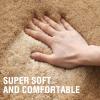imageHVERSAILTEX Area Rugs for Living Room 5x7 Feet Fluffy Shag Large Fuzzy Plush Soft Throw Rug Modern Large Shaggy Floor Big Carpets for Bedroom Kids Home Decor Aesthetic Nursery BlackWarm Sand