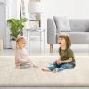 imageHVERSAILTEX Area Rugs for Living Room 5x7 Feet Fluffy Shag Large Fuzzy Plush Soft Throw Rug Modern Large Shaggy Floor Big Carpets for Bedroom Kids Home Decor Aesthetic Nursery BlackIvory