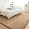imageHVERSAILTEX Area Rugs for Living Room 5x7 Feet Fluffy Shag Large Fuzzy Plush Soft Throw Rug Modern Large Shaggy Floor Big Carpets for Bedroom Kids Home Decor Aesthetic Nursery BlackWarm Sand