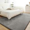 imageHVERSAILTEX Area Rugs for Living Room 5x7 Feet Fluffy Shag Large Fuzzy Plush Soft Throw Rug Modern Large Shaggy Floor Big Carpets for Bedroom Kids Home Decor Aesthetic Nursery BlackGrey