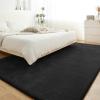 imageHVERSAILTEX Area Rugs for Living Room 5x7 Feet Fluffy Shag Large Fuzzy Plush Soft Throw Rug Modern Large Shaggy Floor Big Carpets for Bedroom Kids Home Decor Aesthetic Nursery BlackBlack