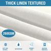 imageHVERSAILTEX Linen Textured Table Cloths Round 60 Inch Premium Solid Tablecloth SpillProof Waterproof Table Cover for Dining Buffet Feature Extra Soft and Thick Fabric Wrinkle Free IvoryIvory