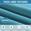 imageHVERSAILTEX Linen Textured Table Cloths Round 60 Inch Premium Solid Tablecloth SpillProof Waterproof Table Cover for Dining Buffet Feature Extra Soft and Thick Fabric Wrinkle Free IvoryTeal