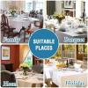 imageHVERSAILTEX Linen Textured Table Cloths Round 60 Inch Premium Solid Tablecloth SpillProof Waterproof Table Cover for Dining Buffet Feature Extra Soft and Thick Fabric Wrinkle Free IvoryTeal