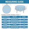 imageHVERSAILTEX Linen Textured Table Cloths Round 60 Inch Premium Solid Tablecloth SpillProof Waterproof Table Cover for Dining Buffet Feature Extra Soft and Thick Fabric Wrinkle Free IvoryTeal