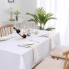 imageHVERSAILTEX Linen Textured Table Cloths Round 60 Inch Premium Solid Tablecloth SpillProof Waterproof Table Cover for Dining Buffet Feature Extra Soft and Thick Fabric Wrinkle Free IvoryIvory