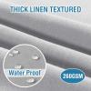 imageHVERSAILTEX Linen Textured Table Cloths Round 60 Inch Premium Solid Tablecloth SpillProof Waterproof Table Cover for Dining Buffet Feature Extra Soft and Thick Fabric Wrinkle Free IvoryDove Gray