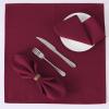 imageHVERSAILTEX Linen Textured Table Cloths Round 60 Inch Premium Solid Tablecloth SpillProof Waterproof Table Cover for Dining Buffet Feature Extra Soft and Thick Fabric Wrinkle Free IvoryChristmas Red