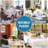 imageHVERSAILTEX Linen Textured Table Cloths Round 60 Inch Premium Solid Tablecloth SpillProof Waterproof Table Cover for Dining Buffet Feature Extra Soft and Thick Fabric Wrinkle Free IvoryTeal