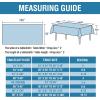 imageHVERSAILTEX Linen Textured Table Cloths Round 60 Inch Premium Solid Tablecloth SpillProof Waterproof Table Cover for Dining Buffet Feature Extra Soft and Thick Fabric Wrinkle Free IvoryTeal