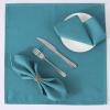 imageHVERSAILTEX Linen Textured Table Cloths Round 60 Inch Premium Solid Tablecloth SpillProof Waterproof Table Cover for Dining Buffet Feature Extra Soft and Thick Fabric Wrinkle Free IvoryTeal