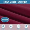 imageHVERSAILTEX Linen Textured Table Cloths Round 60 Inch Premium Solid Tablecloth SpillProof Waterproof Table Cover for Dining Buffet Feature Extra Soft and Thick Fabric Wrinkle Free IvoryChristmas Red
