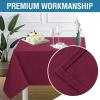 imageHVERSAILTEX Linen Textured Table Cloths Round 60 Inch Premium Solid Tablecloth SpillProof Waterproof Table Cover for Dining Buffet Feature Extra Soft and Thick Fabric Wrinkle Free IvoryChristmas Red