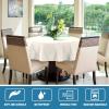 imageHVERSAILTEX Linen Textured Tablecloth Rectangle 60 x 120 Waterproof Solid Linen Woven Tablecloth SpillProof Linen Look Cover for Party Table Extra Soft and Thick Fabric Wrinkle Free Heather IvoryHeather Ivory