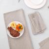 imageHVERSAILTEX Linen Textured Tablecloth Rectangle 60 x 120 Waterproof Solid Linen Woven Tablecloth SpillProof Linen Look Cover for Party Table Extra Soft and Thick Fabric Wrinkle Free Heather IvoryHeather Sand