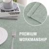 imageHVERSAILTEX Linen Textured Tablecloth Rectangle 60 x 120 Waterproof Solid Linen Woven Tablecloth SpillProof Linen Look Cover for Party Table Extra Soft and Thick Fabric Wrinkle Free Heather IvoryHeather Sage