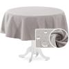 imageHVERSAILTEX Linen Textured Tablecloth Rectangle 60 x 120 Waterproof Solid Linen Woven Tablecloth SpillProof Linen Look Cover for Party Table Extra Soft and Thick Fabric Wrinkle Free Heather IvoryHeather Taupe