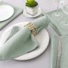imageHVERSAILTEX Linen Textured Tablecloth Rectangle 60 x 120 Waterproof Solid Linen Woven Tablecloth SpillProof Linen Look Cover for Party Table Extra Soft and Thick Fabric Wrinkle Free Heather IvoryHeather Sage