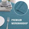 imageHVERSAILTEX Linen Textured Tablecloth Rectangle 60 x 120 Waterproof Solid Linen Woven Tablecloth SpillProof Linen Look Cover for Party Table Extra Soft and Thick Fabric Wrinkle Free Heather IvoryHeather Storm Blue