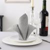 imageHVERSAILTEX Linen Textured Tablecloth Rectangle 60 x 120 Waterproof Solid Linen Woven Tablecloth SpillProof Linen Look Cover for Party Table Extra Soft and Thick Fabric Wrinkle Free Heather IvoryHeather Gray
