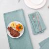 imageHVERSAILTEX Linen Textured Tablecloth Rectangle 60 x 120 Waterproof Solid Linen Woven Tablecloth SpillProof Linen Look Cover for Party Table Extra Soft and Thick Fabric Wrinkle Free Heather IvoryHeather Aqua