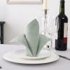 imageHVERSAILTEX Linen Textured Tablecloth Rectangle 60 x 120 Waterproof Solid Linen Woven Tablecloth SpillProof Linen Look Cover for Party Table Extra Soft and Thick Fabric Wrinkle Free Heather IvoryHeather Sage