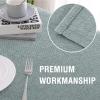 imageHVERSAILTEX Linen Textured Tablecloth Rectangle 60 x 120 Waterproof Solid Linen Woven Tablecloth SpillProof Linen Look Cover for Party Table Extra Soft and Thick Fabric Wrinkle Free Heather IvoryHeather Aqua Gray