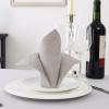 imageHVERSAILTEX Linen Textured Tablecloth Rectangle 60 x 120 Waterproof Solid Linen Woven Tablecloth SpillProof Linen Look Cover for Party Table Extra Soft and Thick Fabric Wrinkle Free Heather IvoryHeather Taupe
