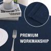 imageHVERSAILTEX Linen Textured Tablecloth Rectangle 60 x 120 Waterproof Solid Linen Woven Tablecloth SpillProof Linen Look Cover for Party Table Extra Soft and Thick Fabric Wrinkle Free Heather IvoryHeather Navy