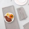 imageHVERSAILTEX Linen Textured Tablecloth Rectangle 60 x 120 Waterproof Solid Linen Woven Tablecloth SpillProof Linen Look Cover for Party Table Extra Soft and Thick Fabric Wrinkle Free Heather IvoryHeather Taupe