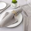 imageHVERSAILTEX Linen Textured Tablecloth Rectangle 60 x 120 Waterproof Solid Linen Woven Tablecloth SpillProof Linen Look Cover for Party Table Extra Soft and Thick Fabric Wrinkle Free Heather IvoryHeather Taupe