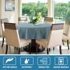 imageHVERSAILTEX Linen Textured Tablecloth Rectangle 60 x 120 Waterproof Solid Linen Woven Tablecloth SpillProof Linen Look Cover for Party Table Extra Soft and Thick Fabric Wrinkle Free Heather IvoryHeather Stone Blue