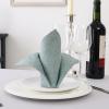 imageHVERSAILTEX Linen Textured Tablecloth Rectangle 60 x 120 Waterproof Solid Linen Woven Tablecloth SpillProof Linen Look Cover for Party Table Extra Soft and Thick Fabric Wrinkle Free Heather IvoryHeather Aqua Gray